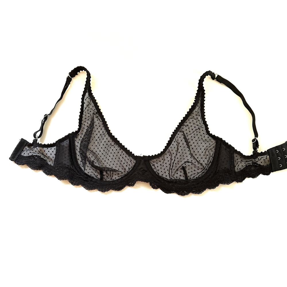 Free People Black Lace Bra Size 32DD NWOT
